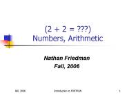 (2   2 = ???) Numbers, Arithmetic