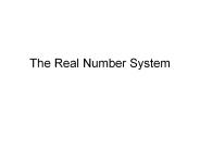 The Real Number System