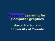 Machine Learning for Computer graphics