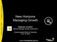 New Horizons Managing Growth Stephen Coulter General Manager Global eCommerce Commonwealth Bank of A PowerPoint PPT Presentation
