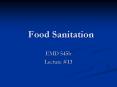 Food Sanitation PowerPoint PPT Presentation