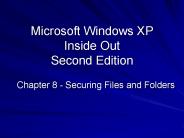 Microsoft Windows XP Inside Out Second Edition