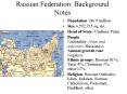 Russian Federation: Background Notes PowerPoint PPT Presentation