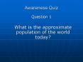 Awareness Quiz PowerPoint PPT Presentation