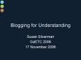 Blogging for Understanding PowerPoint PPT Presentation
