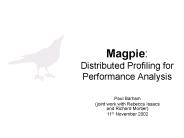 Magpie: Distributed Profiling for Performance Analysis