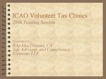 ICAO Volunteer Tax Clinics