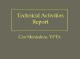 Technical Activities Report PowerPoint PPT Presentation