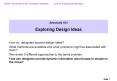 Advanced HCI Exploring Design Ideas PowerPoint PPT Presentation