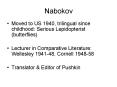 Nabokov PowerPoint PPT Presentation