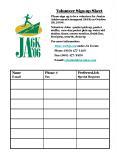 Volunteer Signup Sheet PowerPoint PPT Presentation