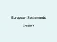 European Settlements PowerPoint PPT Presentation