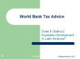 World Bank Tax Advice PowerPoint PPT Presentation