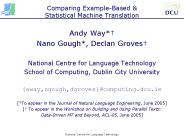 Comparing ExampleBased