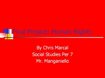 Final Project: Human Rights
