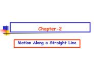 Motion Along a Straight Line