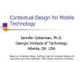 Contextual Design for Mobile Technology PowerPoint PPT Presentation