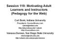 Session 119: Motivating Adult Learners and Instructors (Pedagogy for the Web) PowerPoint PPT Presentation