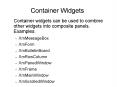 Container Widgets PowerPoint PPT Presentation