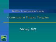 Conservation Finance Program