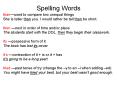 Spelling Words PowerPoint PPT Presentation