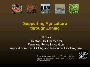 Supporting Agriculture through Zoning