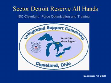 Sector Detroit Reserve All Hands