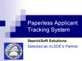 Paperless Applicant Tracking System PowerPoint PPT Presentation