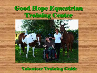 Good Hope Equestrian Training Center
