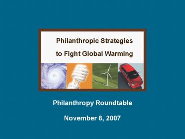 Philanthropic Strategies