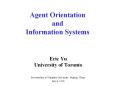 Agent Orientation and Information Systems PowerPoint PPT Presentation