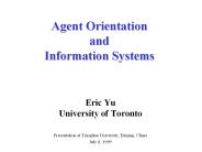 Agent Orientation and Information Systems