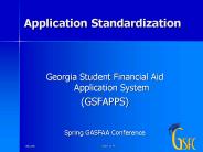 Application Standardization