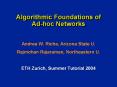 Algorithmic Foundations of Ad-hoc Networks PowerPoint PPT Presentation