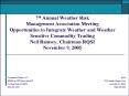 7th Annual Weather Risk Management Association Meeting Opportunities to Integrate Weather and Weathe PowerPoint PPT Presentation