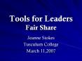Tools for Leaders Fair Share PowerPoint PPT Presentation