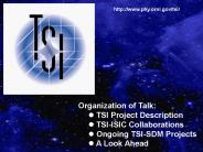 Organization of Talk: