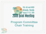 Program Committee Chair Training