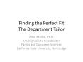 Finding the Perfect Fit The Department Tailor PowerPoint PPT Presentation