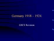 Germany 1918 1924'