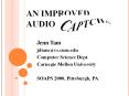AN IMPROVED AUDIO PowerPoint PPT Presentation