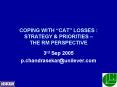 COPING WITH CAT LOSSES : STRATEGY PowerPoint PPT Presentation
