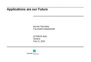Applications are our Future