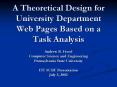 A Theoretical Design for University Department Web Pages Based on a Task Analysis PowerPoint PPT Presentation