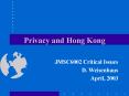 Privacy and Hong Kong PowerPoint PPT Presentation