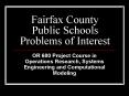Fairfax County Public Schools Problems of Interest PowerPoint PPT Presentation