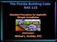 The Florida Building Code RAS 115 PowerPoint PPT Presentation