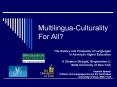 MultilinguaCulturality For All PowerPoint PPT Presentation