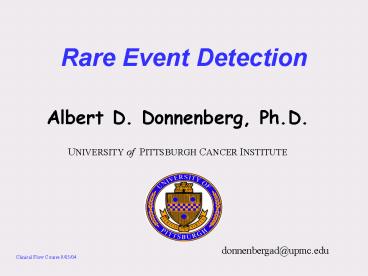 Rare Event Detection