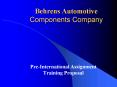 Behrens Automotive Components Company PowerPoint PPT Presentation